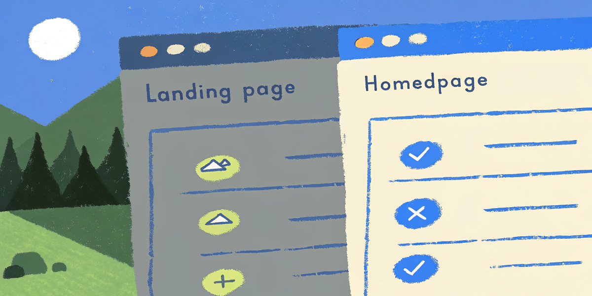 랜딩페이지와 홈페이지 차이점 비교